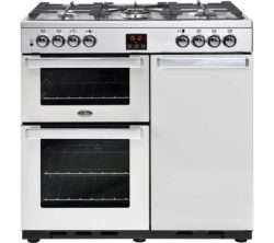 BELLING  Gourmet 90DFT 90 cm Dual Fuel Range Cooker - Stainless Steel